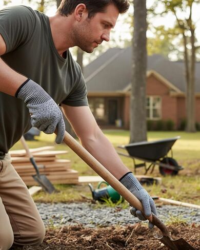 Fishing Gloves Safety Work Gloves with Palm Nitrile Coated,Home Improvement,Garden Sturdy and Durable in Saudi Arabia