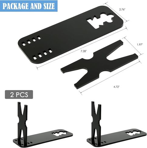 Acrylic Display Pistol Rack-Adjustable Pistol Stand,Black Transparent Pistol Holder for Hand Gun,Portable Gun Rack for Gun Safe Hidden Gun Storage,Gun Holder Pistol Accessories-7.5x2.75x4.75 in Saudi Arabia