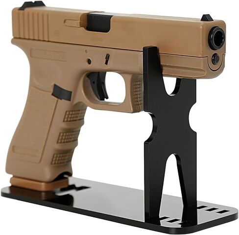 Acrylic Display Pistol Rack-Adjustable Pistol Stand,Black Transparent Pistol Holder for Hand Gun,Portable Gun Rack for Gun Safe Hidden Gun Storage,Gun Holder Pistol Accessories-7.5x2.75x4.75 in Saudi Arabia