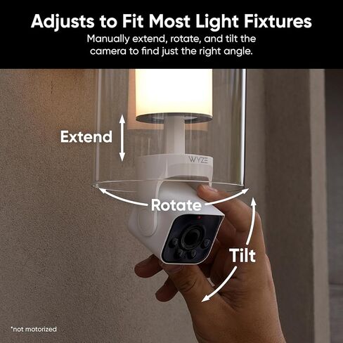 WYZE Bulb Cam Security Camera, 2K HD Outdoor Light Bulb Camera, Color Night Vision, Dimmable LED Bulb, Motion Detection, Siren Alarm, Works w/Alexa/Google Assistant. Free Expert Support (Renewed) in Saudi Arabia