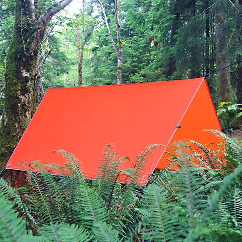 AquaQuest Survivor High Visibility Tarp - Portable Safety Shelter or Emergency Rain Fly - Disaster Preparedness Must Haves for Hiking, Backpacking & Expedition, 10 x 10 ft in Saudi Arabia