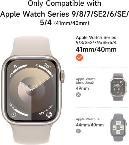 SURITCH Sport Band for Apple Watch Ultra 2/1 49mm & iWatch Series 9/8/7/6/5/4/SE3/SE2/SE 45mm 44mm 41mm 40mm, Soft Silicone Shockproof Rugged Protective Strap with Case for Women Men in Saudi Arabia