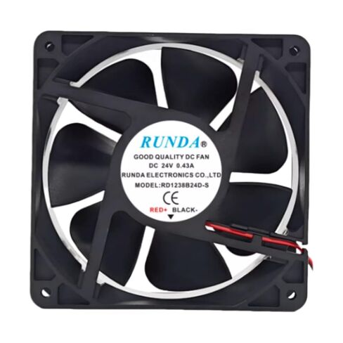 RD1238B24D-S مروحة 12 سم لـ 24 فولت 0.43 أمبير 12038 120X120X38MM مروحة تبريد بسلكين in Saudi Arabia