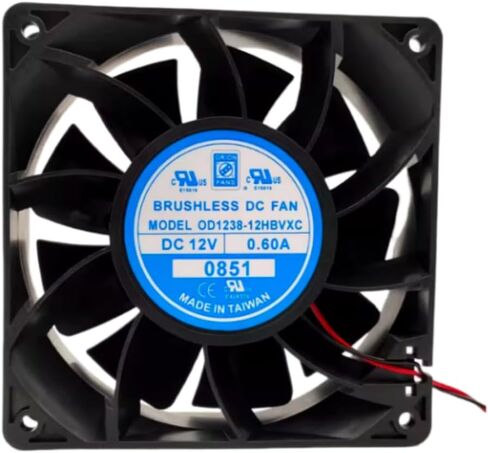 OD1238-12HBVXC مروحة 12 سم لـ 12 فولت 0.60 أمبير 12038 120X120X38MM مروحة تبريد بسلكين in Saudi Arabia