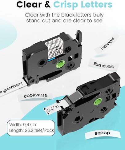 استبدال شريط الملصقات P Touch TZe-231 12 مم 0.47 بوصة مصفح باللون الأبيض TZ عبوات شريط صانع الملصقات المتوافقة مع Brother TZe231 Ptouch PT-D210 D220 H110 1280 1880 1890، أسود على أبيض 1/2 بوصة، 5 عبوات in Kuwait