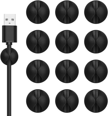 12 Pack Cable Clips Adhesive cord organizer nightstand Phone usb Charger cord holder Office Desk Holder Wire Management Keeper in Saudi Arabia