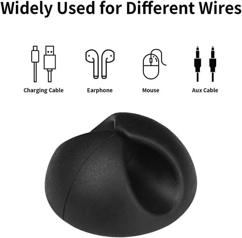 12 Pack Cable Clips Adhesive cord organizer nightstand Phone usb Charger cord holder Office Desk Holder Wire Management Keeper in Saudi Arabia