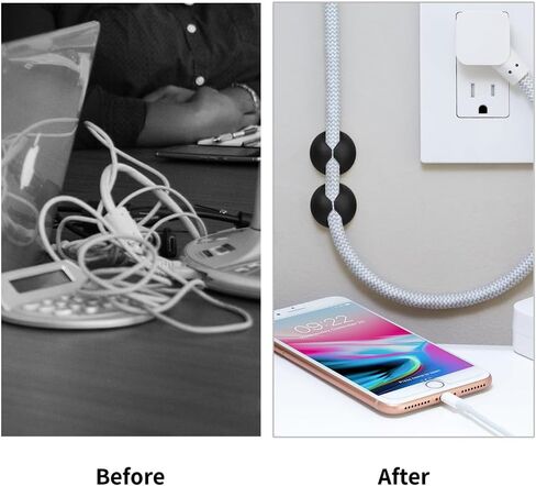 12 Pack Cable Clips Adhesive cord organizer nightstand Phone usb Charger cord holder Office Desk Holder Wire Management Keeper in Saudi Arabia