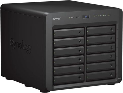 Synology DiskStation DS3622xs+ NAS Server مع وحدة المعالجة المركزية Xeon بسرعة 2.2 جيجا هرتز، وذاكرة 48 جيجا بايت، وسعة تخزين 264 تيرابايت HDD، ومنفذين LAN بسرعة 10 جيجابت، ونظام تشغيل DSM in Saudi Arabia