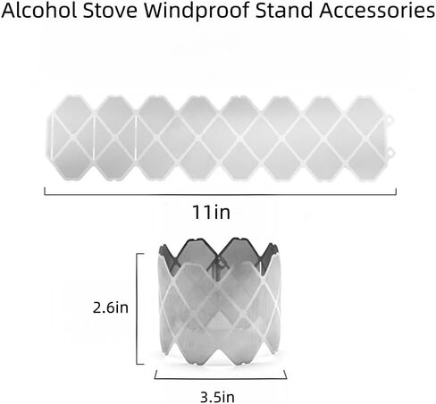 موقد التخييم الزجاج الأمامي 2 قطعة موقد التخييم خفيف الوزن قابل للطي من الفولاذ المقاوم للصدأ موقد الكحول الأمامي موقد الكحول للتخييم مناسب للتخييم في الهواء الطلق والمشي لمسافات طويلة وحقيبة الظهر in Kuwait