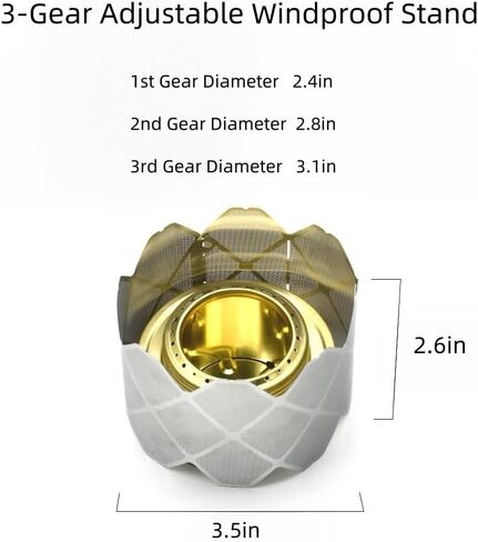 موقد التخييم الزجاج الأمامي 2 قطعة موقد التخييم خفيف الوزن قابل للطي من الفولاذ المقاوم للصدأ موقد الكحول الأمامي موقد الكحول للتخييم مناسب للتخييم في الهواء الطلق والمشي لمسافات طويلة وحقيبة الظهر in Kuwait