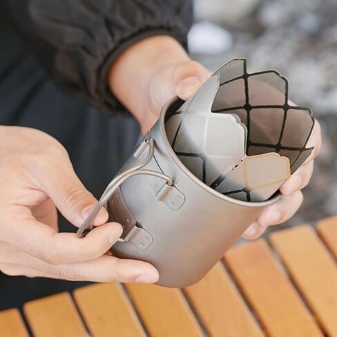 موقد التخييم الزجاج الأمامي 2 قطعة موقد التخييم خفيف الوزن قابل للطي من الفولاذ المقاوم للصدأ موقد الكحول الأمامي موقد الكحول للتخييم مناسب للتخييم في الهواء الطلق والمشي لمسافات طويلة وحقيبة الظهر in Kuwait