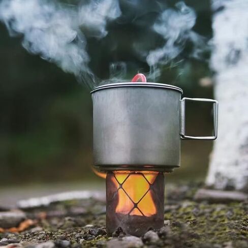 موقد التخييم الزجاج الأمامي 2 قطعة موقد التخييم خفيف الوزن قابل للطي من الفولاذ المقاوم للصدأ موقد الكحول الأمامي موقد الكحول للتخييم مناسب للتخييم في الهواء الطلق والمشي لمسافات طويلة وحقيبة الظهر in Kuwait