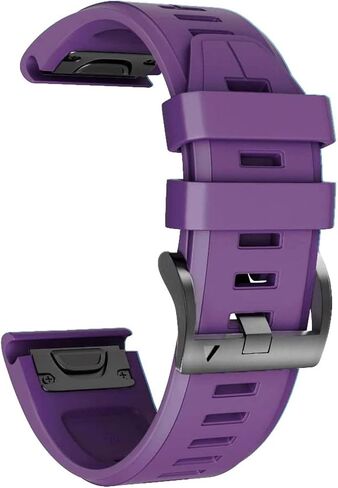 أشرطة بديلة من السيليكون للساعة الذكية لـ Garmin Fenix ​​7 7X 6 6X Pro 5X 5Plus 3HR 935 سوار معصم 22 26 مم سوار سريع (اللون: أرجواني، الحجم: 26 مم Fenix ​​7X) in Saudi Arabia