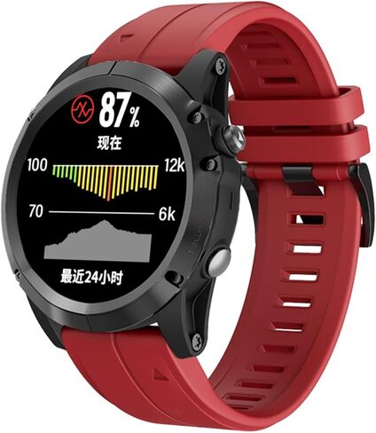 أشرطة بديلة من السيليكون للساعة الذكية لـ Garmin Fenix ​​7 7X 6 6X Pro 5X 5Plus 3HR 935 سوار معصم 22 26 مم سوار سريع (اللون: أرجواني، الحجم: 26 مم Fenix ​​7X) in Saudi Arabia