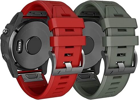 أشرطة بديلة من السيليكون للساعة الذكية لـ Garmin Fenix ​​7 7X 6 6X Pro 5X 5Plus 3HR 935 سوار معصم 22 26 مم سوار سريع (اللون: أرجواني، الحجم: 26 مم Fenix ​​7X) in Saudi Arabia