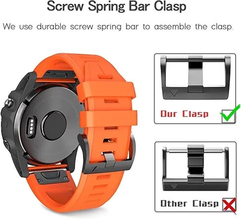 أشرطة بديلة من السيليكون للساعة الذكية لـ Garmin Fenix ​​7 7X 6 6X Pro 5X 5Plus 3HR 935 سوار معصم 22 26 مم سوار سريع (اللون: أرجواني، الحجم: 26 مم Fenix ​​7X) in Saudi Arabia