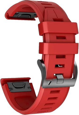 أشرطة بديلة من السيليكون للساعة الذكية لـ Garmin Fenix ​​7 7X 6 6X Pro 5X 5Plus 3HR 935 سوار معصم 22 26 مم سوار سريع (اللون: أرجواني، الحجم: 26 مم Fenix ​​7X) in Saudi Arabia