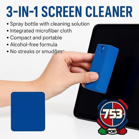 3 في 1 إلكترونيات محمولة قابلة لإعادة الاستخدام للهاتف المحمول والكمبيوتر اللوحي وشاشات Lcd ومنظف للشاشة طقم تنظيف من الألياف الدقيقة in Kuwait