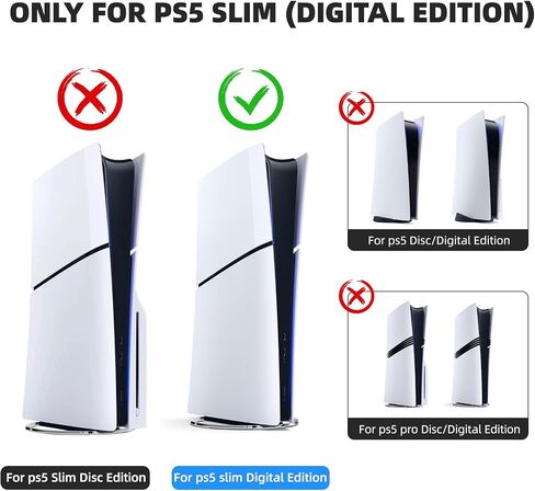 4 قطع بديلة للوحة الواجهة لإصدار قرص PS5 Pro، ملحقات هيكل اللوحة الجانبية، مقاومة للصدمات الصلبة، مقاومة للغبار، مضادة للخدش، حافظة ABS، أسود in Saudi Arabia