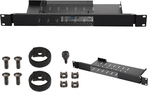 حامل حامل Blulu الصغير متوافق مع حافظة Dell Optiplex Micro Form Factor، رف حامل مفصلي 1U لخزانة مقاس 19 بوصة in Saudi Arabia
