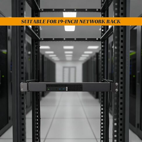 حامل حامل Blulu الصغير متوافق مع حافظة Dell Optiplex Micro Form Factor، رف حامل مفصلي 1U لخزانة مقاس 19 بوصة in Saudi Arabia