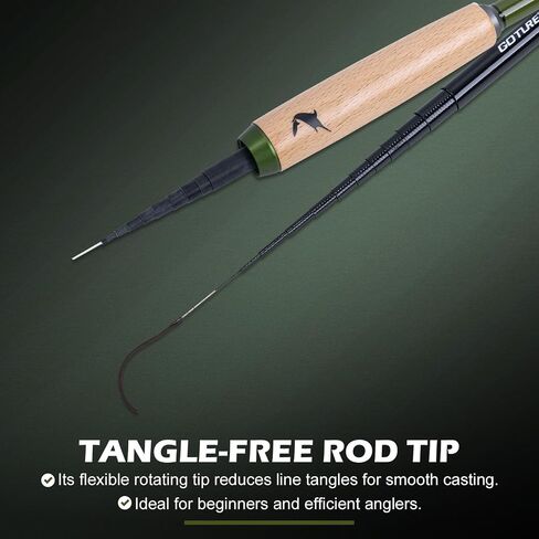 Goture 2pcs Tenkara Fishing Pole for Streams, Rivers, Ultralight Carbon Fiber Fishing Rods Inshore Stream Trout Pole for Micro Fishing in Saudi Arabia