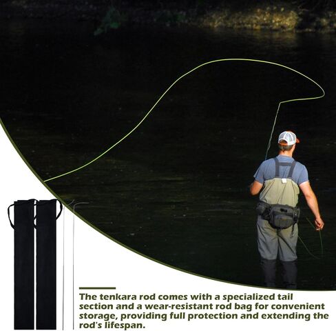 Goture 2pcs Tenkara Fishing Pole for Streams, Rivers, Ultralight Carbon Fiber Fishing Rods Inshore Stream Trout Pole for Micro Fishing in Saudi Arabia