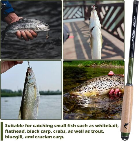 Goture 2pcs Tenkara Fishing Pole for Streams, Rivers, Ultralight Carbon Fiber Fishing Rods Inshore Stream Trout Pole for Micro Fishing in Saudi Arabia