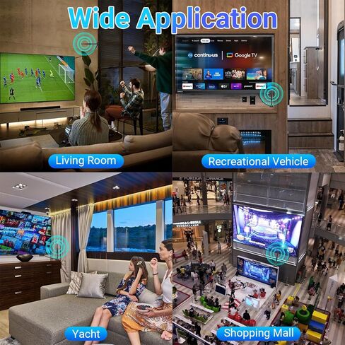 TV Antenna for Smart TV, Digital Indoor HD Antenna with 360° Long Range Reception & Magnetic Base, Supports 4K 1080P VHF/UHF Local Channels, Easy Setup with 10ft Coax Cable (RT-3) in Saudi Arabia