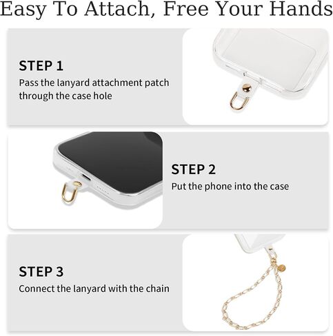 Phone Charm Detachable Metal Cellphone Wrist Strap for Women Girls, Cell Phone Lanyard in Saudi Arabia