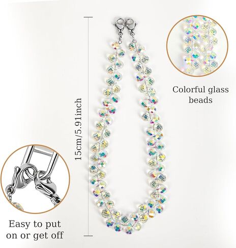 Phone Charm Detachable Metal Cellphone Wrist Strap for Women Girls, Cell Phone Lanyard in Saudi Arabia