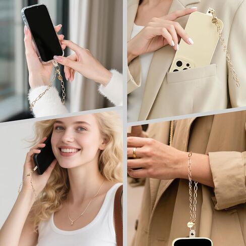 Phone Charm Detachable Metal Cellphone Wrist Strap for Women Girls, Cell Phone Lanyard in Saudi Arabia