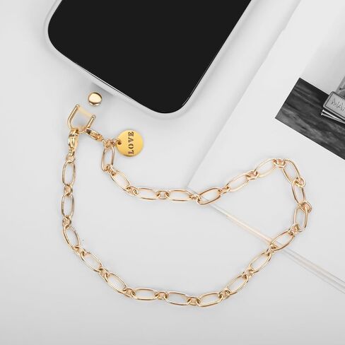 Phone Charm Detachable Metal Cellphone Wrist Strap for Women Girls, Cell Phone Lanyard in Saudi Arabia