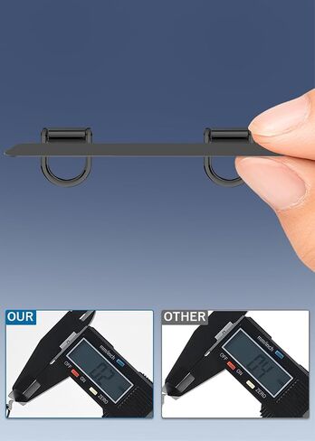 ZXZone 2 Way Metal Phone Tether, Upgraded Double Buckle Lanyard Patch, Phone Strap Replacement for iPhone Cases (T, 2 Pieces) (Silver) in Kuwait