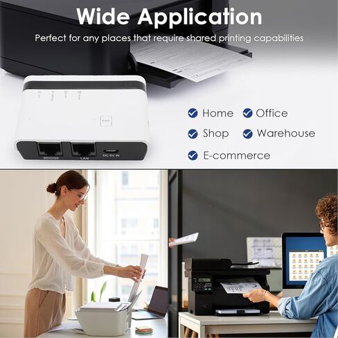 خادم طباعة شبكة Asixxsix USB 2.0، لمشاركة 4 طابعات USB عبر الشبكة المحلية، سهولة الإعداد، التوصيل والتشغيل، يدعم طباعة الصور والنصوص، لمطبعة المكاتب المدرسية (قابس الولايات المتحدة 170 وات) in Saudi Arabia