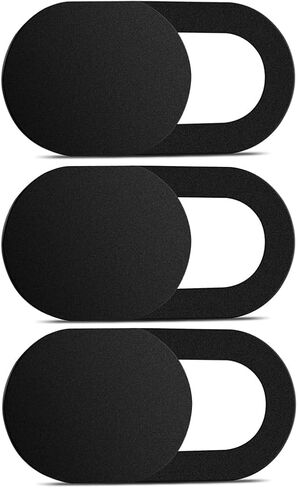 Webcam Cover 3 Pack, Ultra Thin Slide Camera Cover for Laptop Computer, Privacy Protection - Black in Saudi Arabia