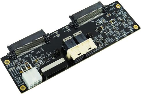 Micro SATA Cables | Maximize Your Storage Capacity with SFF-8673 1x2, 4X to U.2 Dual Port Adapter Card in Saudi Arabia