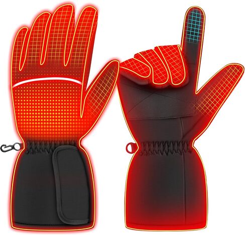Heated Gloves,Heated Gloves for Men Women,Touchscreen Waterproof Heating Gloves for Motorcycle, Cycling, Fishing,Hiking,Snowboarding Outdoor Winter Sport in Saudi Arabia