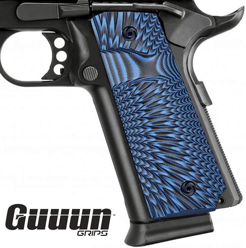 Guuun 1911 Slim Grips G10 Full Size Ambi Safety Cut Big Scoop Sunburst Texture in Saudi Arabia