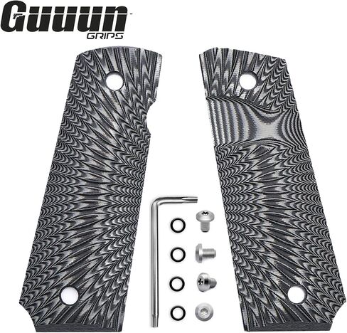 Guuun 1911 Slim Grips G10 Full Size Ambi Safety Cut Big Scoop Sunburst Texture in Saudi Arabia