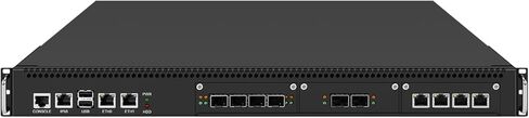 HUNSN 1U Firewall Appliance XEON Server مع IPMI، OPNsense، VPN، 2 x E5 2699 V4، RJ66، C612، 6 x I210 I211 LAN، 4 x X710 SFP+، 2 x 82599 SFP+، 0 RAM، 0 تخزين، Barebone No System in Kuwait