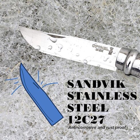 OPINEL No.06-No.09 Premium Woods, Stainless Steel Folding Pocket Knife, Made in France (No.08/Olive) in Saudi Arabia