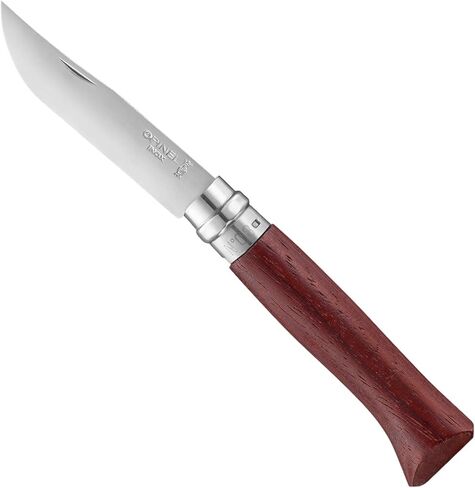 OPINEL No.06-No.09 Premium Woods, Stainless Steel Folding Pocket Knife, Made in France (No.08/Olive) in Saudi Arabia