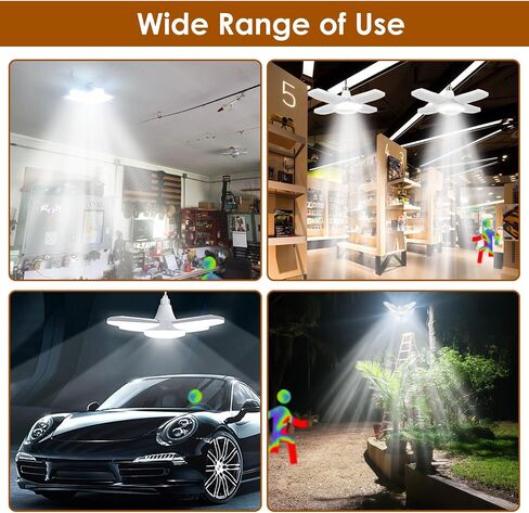 YWD LED Garage Light Motion Sensor, E26/E27 Screw-in Fixed Frequency Radar Led, Ceiling Mount LED Motion Activated Light for Garage/Shop/Porch - 60W 6000LM 6500K in Saudi Arabia