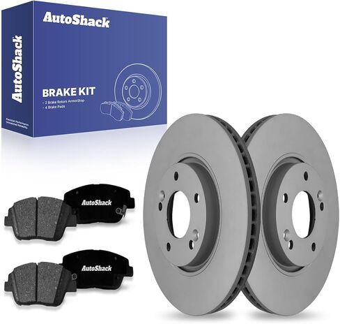 Autoshack Front Brake Kit Replace لعام 2011-2015 Hyundai Sonata 2011-2016 Kia Optima 2.0L 2.4L FWD DISCRING BRAKE ROTORS مع منصات الفرامل السيرامية 11.8 "(300.0 مم) SCD144444429 in Saudi Arabia