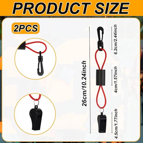 BOXOB 2PCS صافرة قارب مع الحبل، بصوت عال سلامة الطوارئ صافرة صفارات القارب العائمة للتجديف البحرية سترة النجاة التخييم المشي لمسافات طويلة الصيد الصيد التزلج الإنقاذ البقاء على قيد الحياة إشارات الملحقات in Saudi Arabia