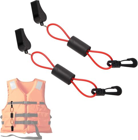 BOXOB 2PCS صافرة قارب مع الحبل، بصوت عال سلامة الطوارئ صافرة صفارات القارب العائمة للتجديف البحرية سترة النجاة التخييم المشي لمسافات طويلة الصيد الصيد التزلج الإنقاذ البقاء على قيد الحياة إشارات الملحقات in Saudi Arabia