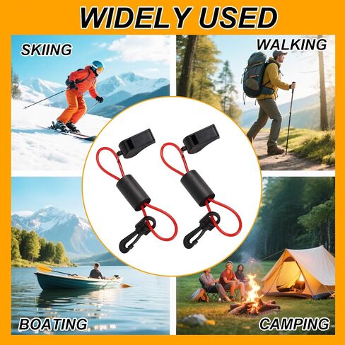 BOXOB 2PCS صافرة قارب مع الحبل، بصوت عال سلامة الطوارئ صافرة صفارات القارب العائمة للتجديف البحرية سترة النجاة التخييم المشي لمسافات طويلة الصيد الصيد التزلج الإنقاذ البقاء على قيد الحياة إشارات الملحقات in Saudi Arabia