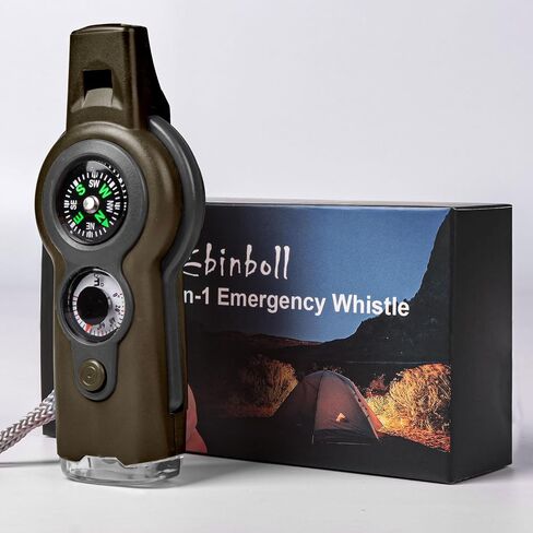 Emergency Survival Function Whistle, Outdoor Multifunctional Tool Safety Whistle with Lanyard, Ideal for Kayaking, Boating, Hiking, Camping, Climbing, Hunting, Fishing, Rescue Signaling in Saudi Arabia